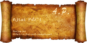 Ajtai Pál névjegykártya