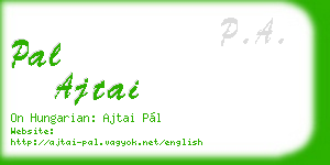 pal ajtai business card